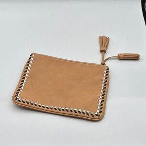 Express Tan Clutch with Tassel